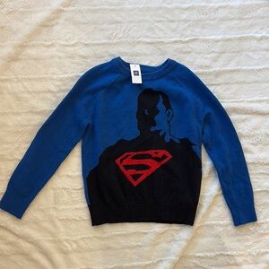 GAP kids Superman Blue and Black Sweater size youth medium (8) brand new